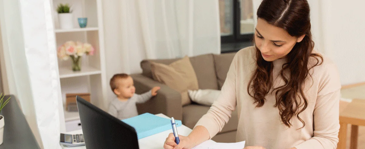 women working from home