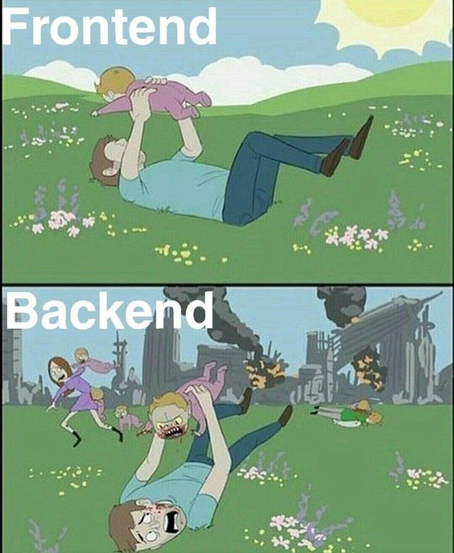 frontend and backend funny meme