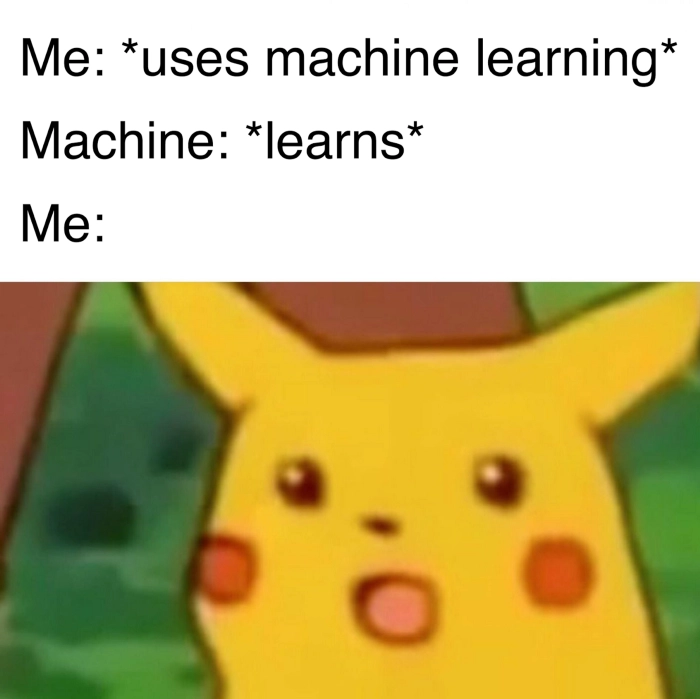 pikachu meme on machine learning 