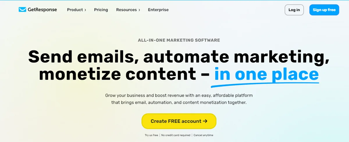 get response great marketing automation tool